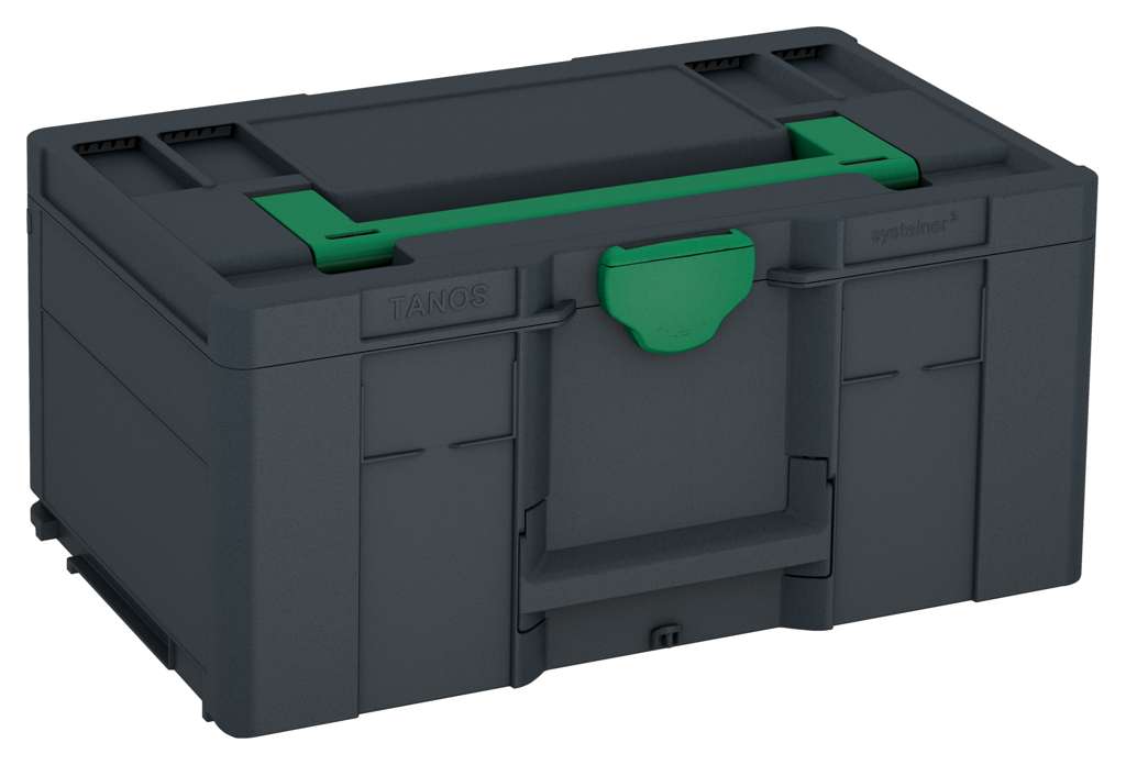 Systainer³ L 237, Anthracite with Signal Green lid handle and Signal Green catches