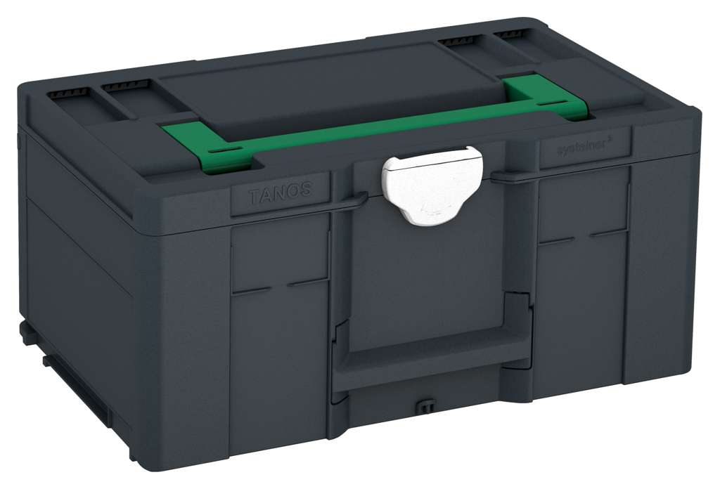 Systainer³ L 237, Anthracite with Signal Green lid handle and White catches