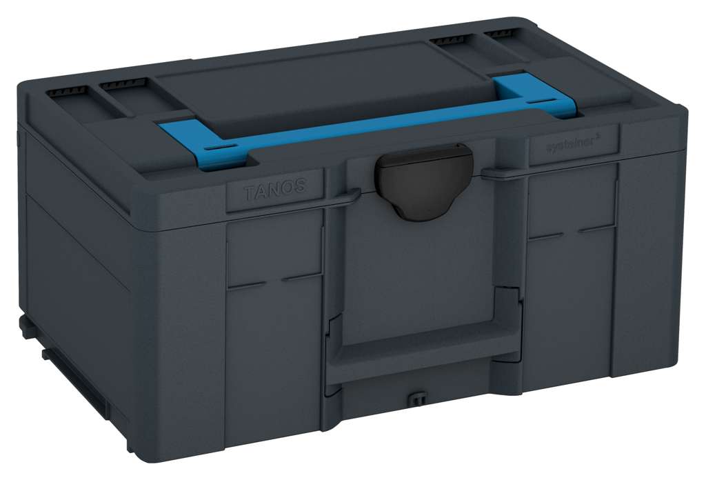 Systainer³ L 237, Anthracite with Sky Blue lid handle and Black catches