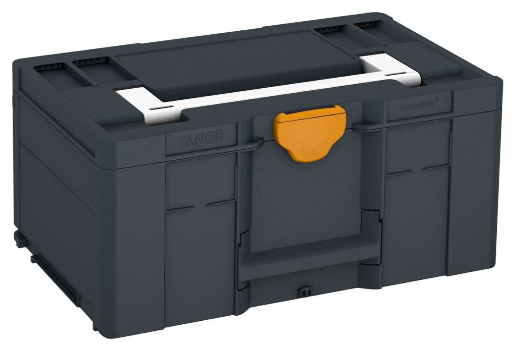 Systainer³ L 237, Anthracite with White lid handle and Daffodil Yellow catches