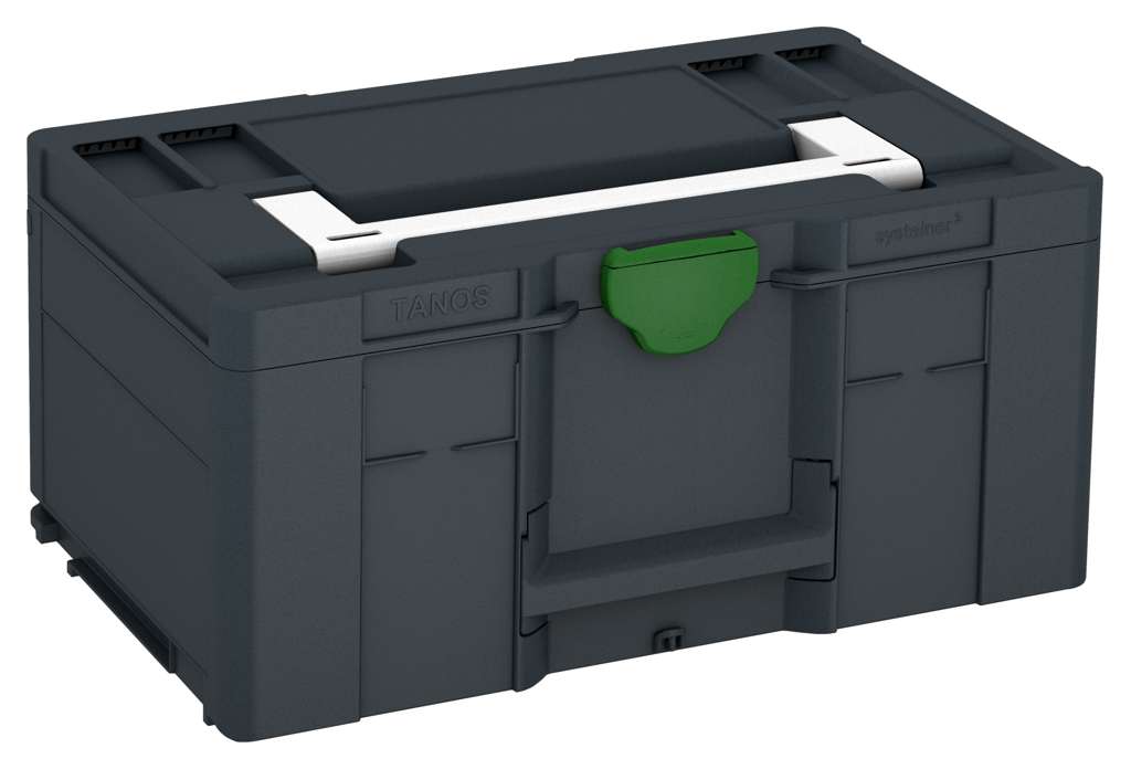 Systainer³ L 237, Anthracite with White lid handle and Emerald Green catches