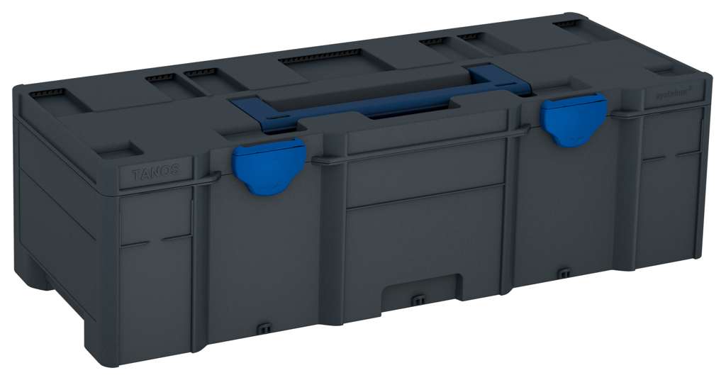 Systainer³ XXL 237, Anthracite with Sapphire Blue lid handle and Signal Blue catches