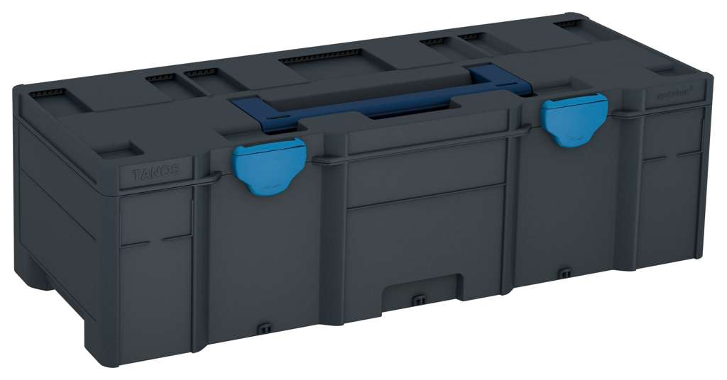 Systainer³ XXL 237, Anthracite with Sapphire Blue lid handle and Sky Blue catches