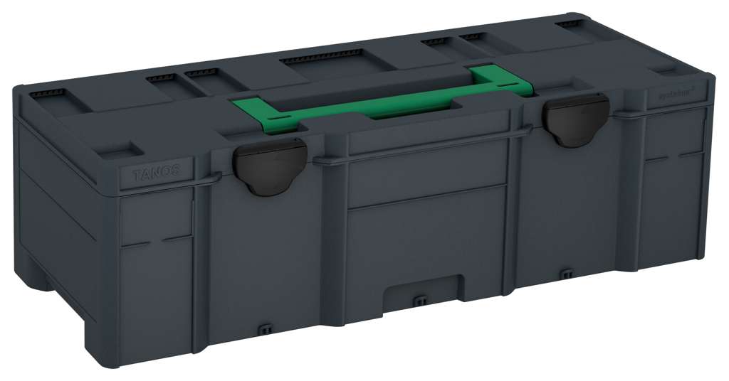 Systainer³ XXL 237, Anthracite with Signal Green lid handle and Black catches