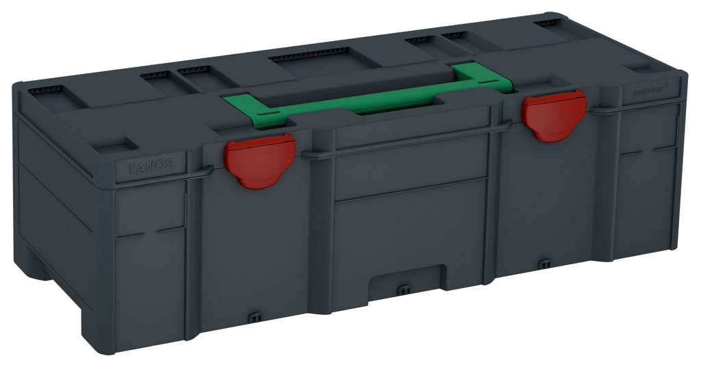 Systainer³ XXL 237, Anthracite with Signal Green lid handle and Carmine Red catches