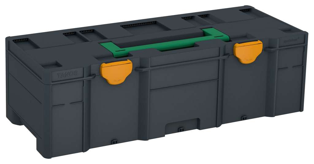 Systainer³ XXL 237, Anthracite with Signal Green lid handle and Daffodil Yellow catches
