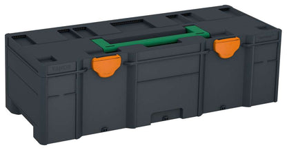Systainer³ XXL 237, Anthracite with Signal Green lid handle and Deep Orange catches