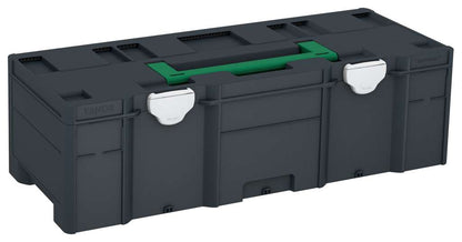 Systainer³ XXL 237, Anthracite with Signal Green lid handle and Light Grey catches