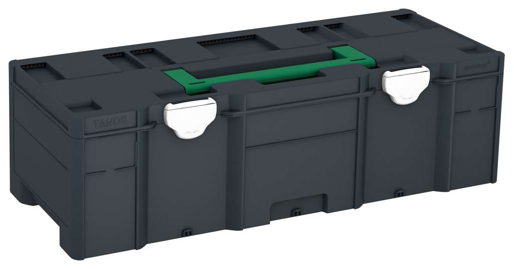 Systainer³ XXL 237, Anthracite with Signal Green lid handle and White catches