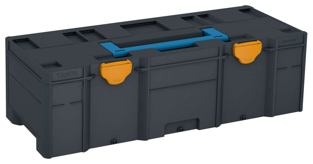 Systainer³ XXL 237, Anthracite with Sky Blue lid handle and Daffodil Yellow catches