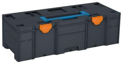Systainer³ XXL 237, Anthracite with Sky Blue lid handle and Deep Orange catches