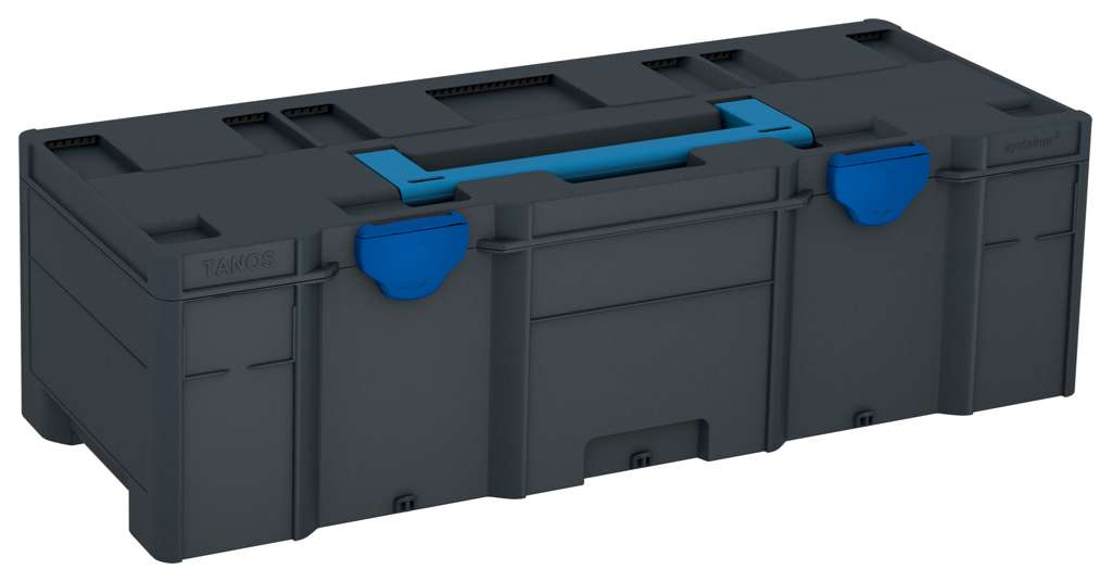 Systainer³ XXL 237, Anthracite with Sky Blue lid handle and Signal Blue catches