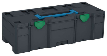 Systainer³ XXL 237, Anthracite with Sky Blue lid handle and Signal Green catches