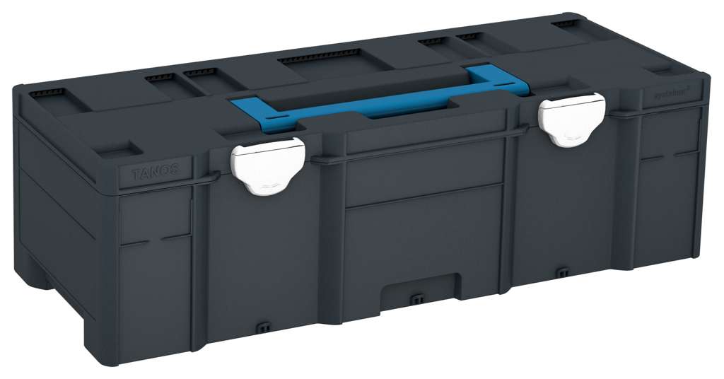 Systainer³ XXL 237, Anthracite with Sky Blue lid handle and White catches