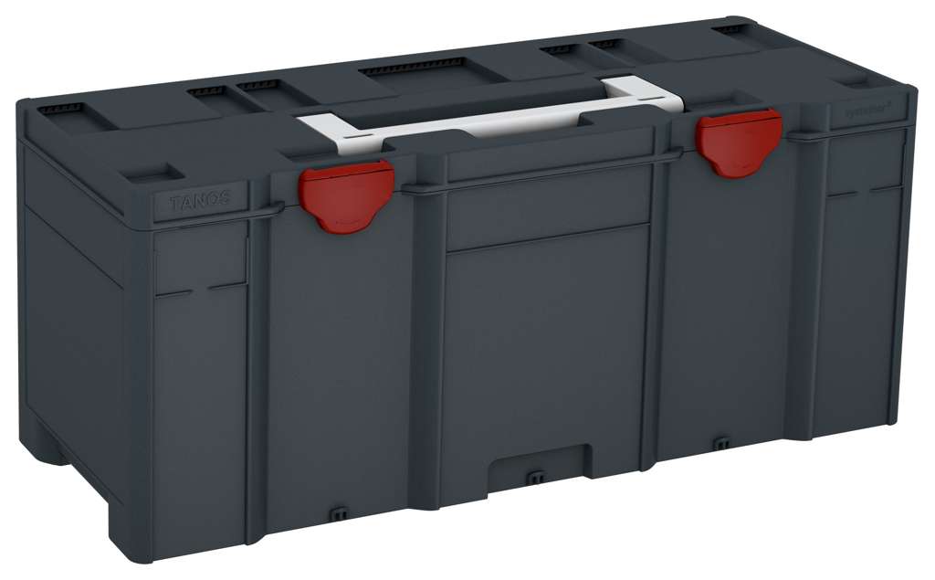 Systainer³ XXL 337, Anthracite with Light Grey lid handle and Carmine Red catches