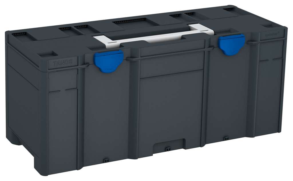 Systainer³ XXL 337, Anthracite with Light Grey lid handle and Signal Blue catches