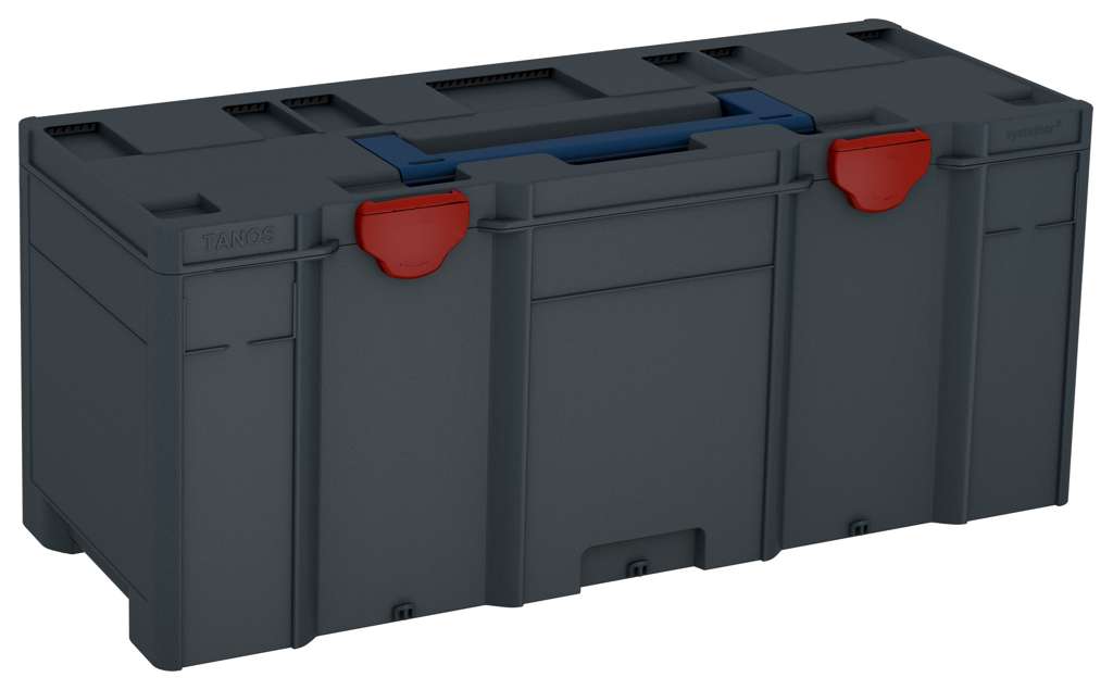 Systainer³ XXL 337, Anthracite with Sapphire Blue lid handle and Carmine Red catches