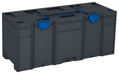 Systainer³ XXL 337, Anthracite with Sapphire Blue lid handle and Signal Blue catches