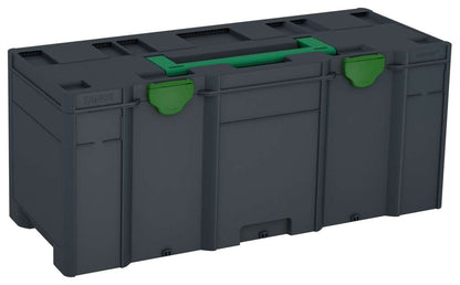 Systainer³ XXL 337, Anthracite with Signal Green lid handle and Emerald Green catches