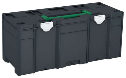 Systainer³ XXL 337, Anthracite with Signal Green lid handle and Light Grey catches