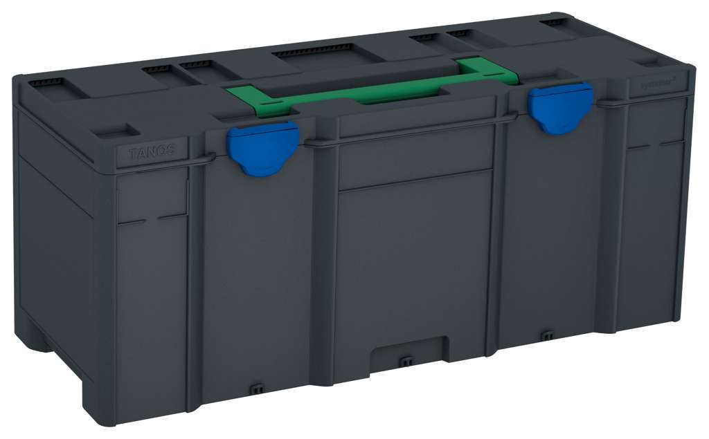 Systainer³ XXL 337, Anthracite with Signal Green lid handle and Signal Blue catches