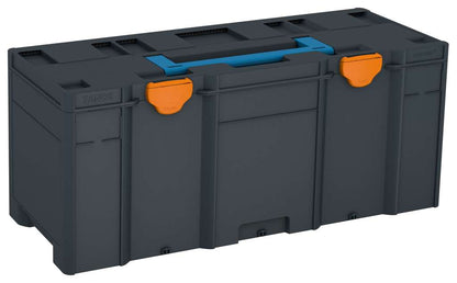 Systainer³ XXL 337, Anthracite with Sky Blue lid handle and Deep Orange catches
