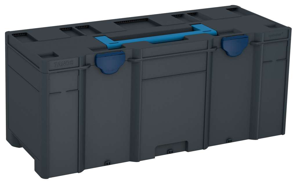 Systainer³ XXL 337, Anthracite with Sky Blue lid handle and Sapphire Blue catches