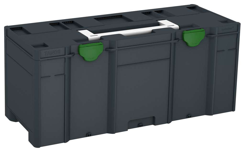 Systainer³ XXL 337, Anthracite with White lid handle and Emerald Green catches