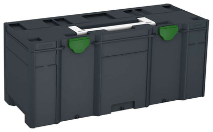 Systainer³ XXL 337, Anthracite with White lid handle and Emerald Green catches