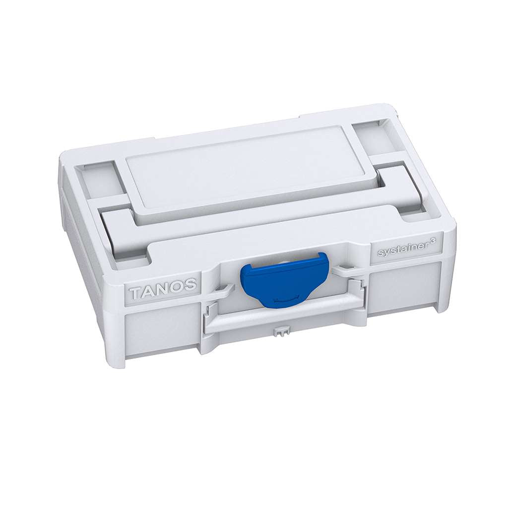 Systainer³ XXS 33, Light Grey with Signal Blue catches
