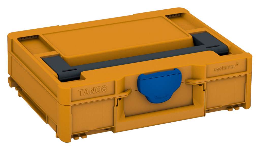 Systainer³ M 112, Daffodil Yellow with Anthracite lid handle and Signal Blue catches