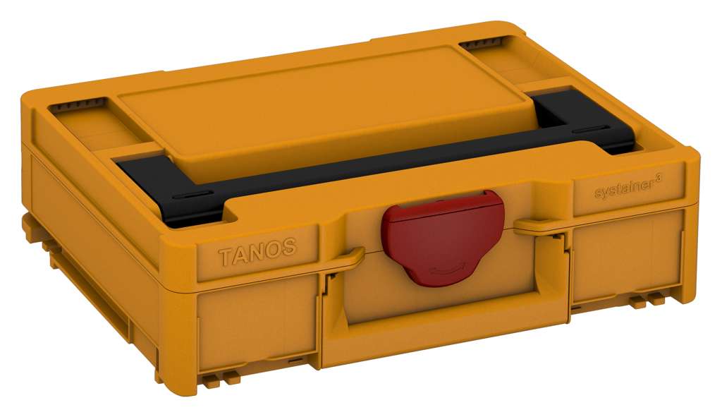 Systainer³ M 112, Daffodil Yellow with Black lid handle and Carmine Red catches