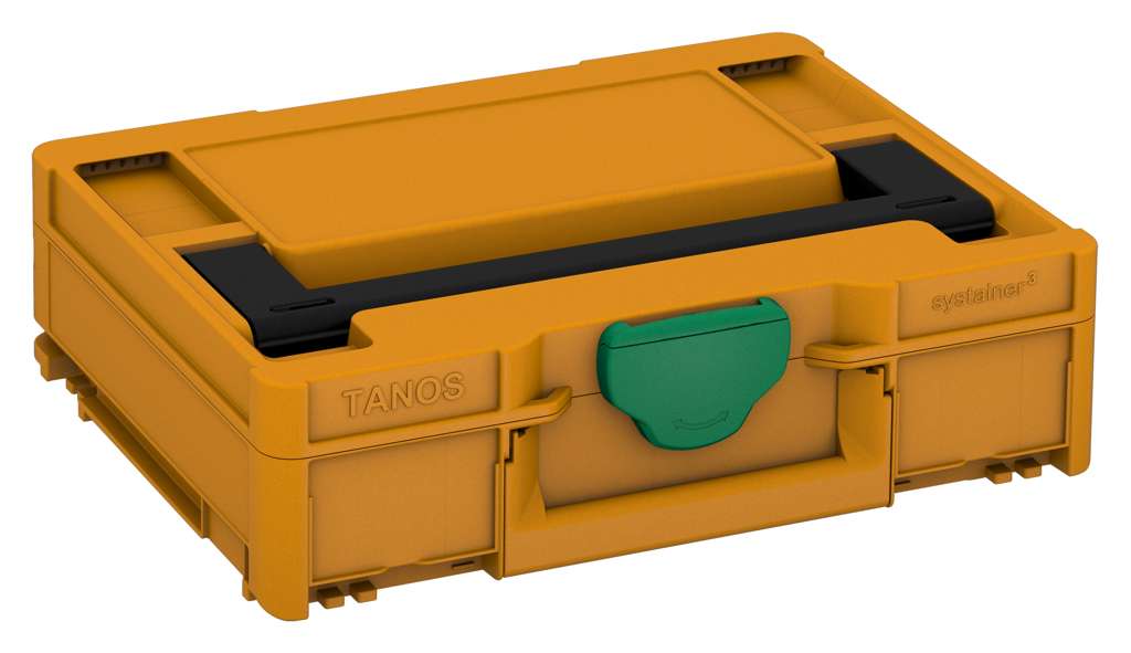 Systainer³ M 112, Daffodil Yellow with Black lid handle and Signal Green catches