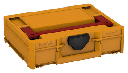 Systainer³ M 112, Daffodil Yellow with Carmine Red lid handle and Black catches