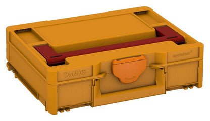 Systainer³ M 112, Daffodil Yellow with Carmine Red lid handle and Deep Orange catches