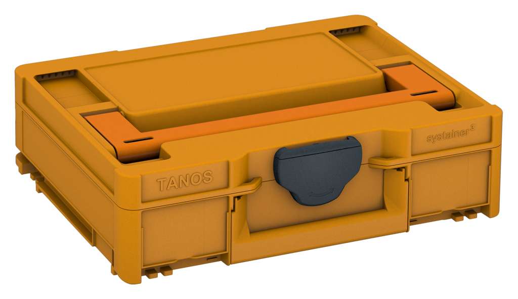 Systainer³ M 112, Daffodil Yellow with Deep Orange lid handle and Anthracite catches