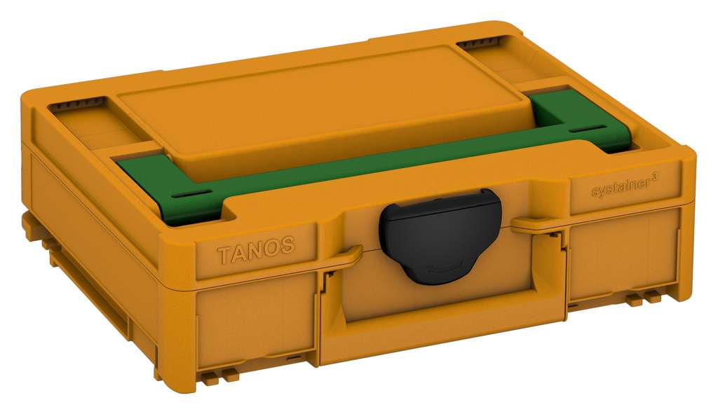 Systainer³ M 112, Daffodil Yellow with Emerald Green lid handle and Black catches
