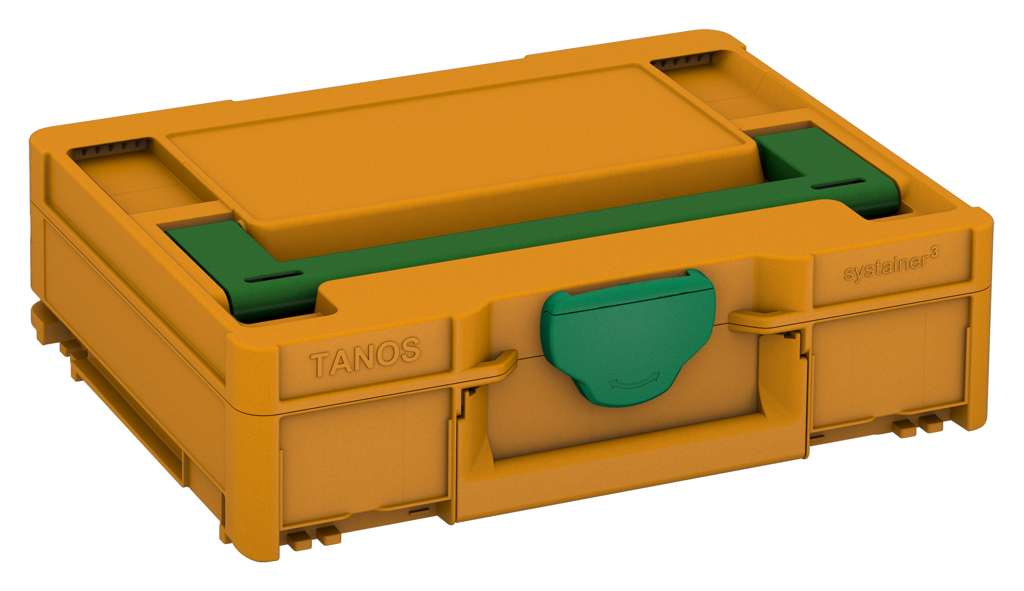 Systainer³ M 112, Daffodil Yellow with Emerald Green lid handle and Signal Green catches
