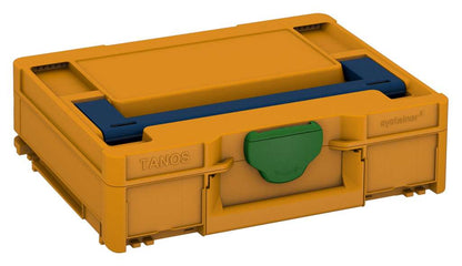 Systainer³ M 112, Daffodil Yellow with Sapphire Blue lid handle and Emerald Green catches