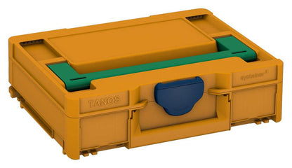 Systainer³ M 112, Daffodil Yellow with Signal Green lid handle and Sapphire Blue catches