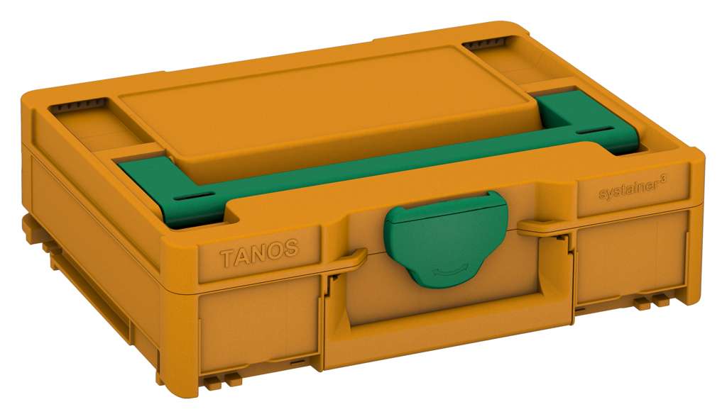 Systainer³ M 112, Daffodil Yellow with Signal Green lid handle and Signal Green catches
