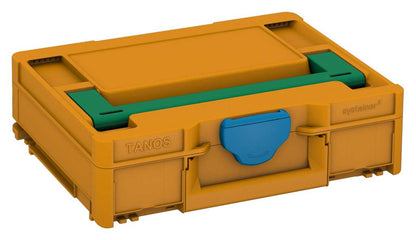Systainer³ M 112, Daffodil Yellow with Signal Green lid handle and Sky Blue catches