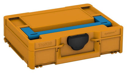 Systainer³ M 112, Daffodil Yellow with Sky Blue lid handle and Black catches
