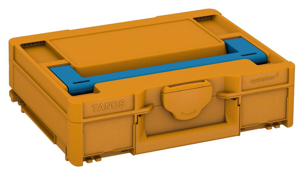 Systainer³ M 112, Daffodil Yellow with Sky Blue lid handle