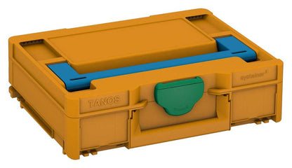 Systainer³ M 112, Daffodil Yellow with Sky Blue lid handle and Signal Green catches
