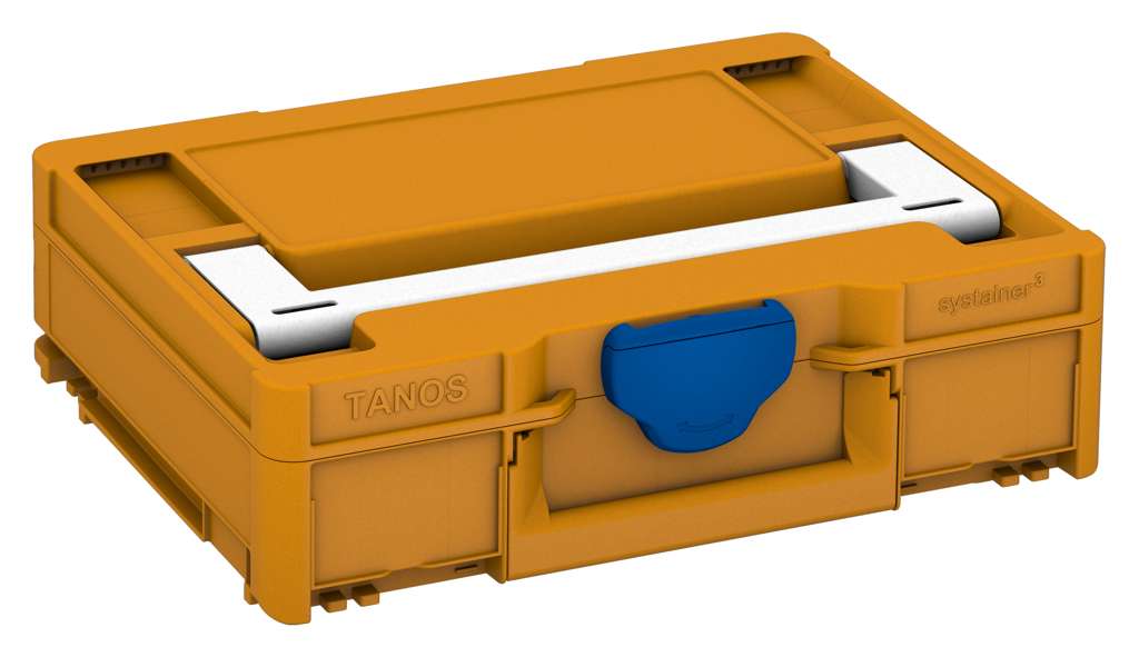 Systainer³ M 112, Daffodil Yellow with White lid handle and Signal Blue catches