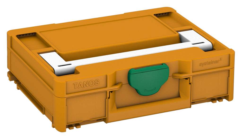 Systainer³ M 112, Daffodil Yellow with White lid handle and Signal Green catches