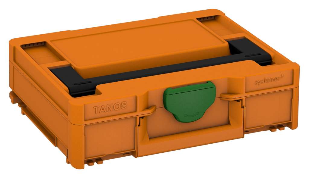 Systainer³ M 112, Deep Orange with Black lid handle and Emerald Green catches