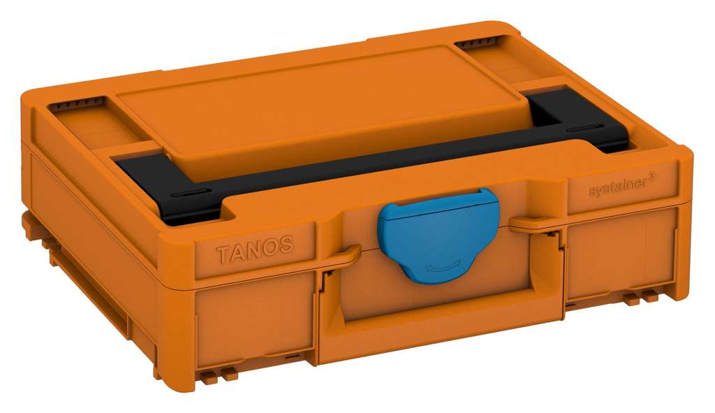 Systainer³ M 112, Deep Orange with Black lid handle and Sky Blue catches