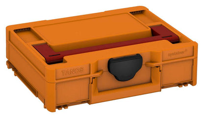 Systainer³ M 112, Deep Orange with Carmine Red lid handle and Black catches